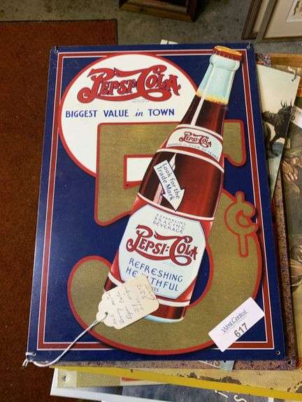 Pepsi-Cola Metal Advertising Sign image