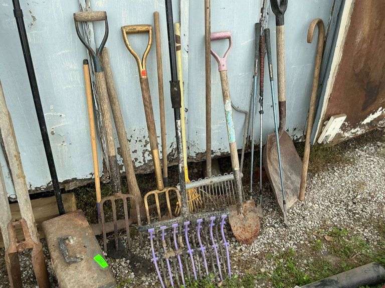 Variety of Garden Tools - Rakes, Shovels, Forks, and More image