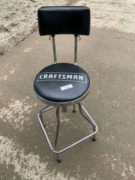 Craftsman Shop Stool with Backrest image