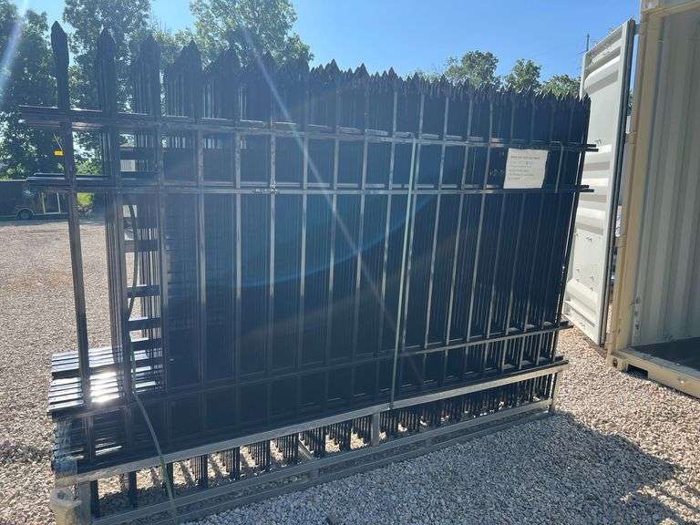 WROUGHT IRON SITE FENCE  220ft (Section Damaged) image