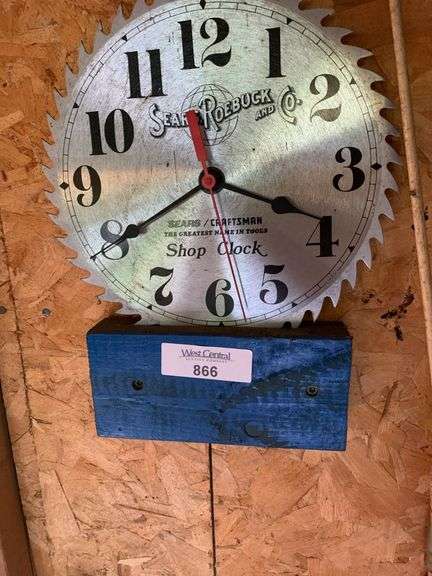 Sears Craftsman Saw Blade Shop Clock image