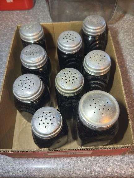 Collection of Black Glass Kitchen Shakers image