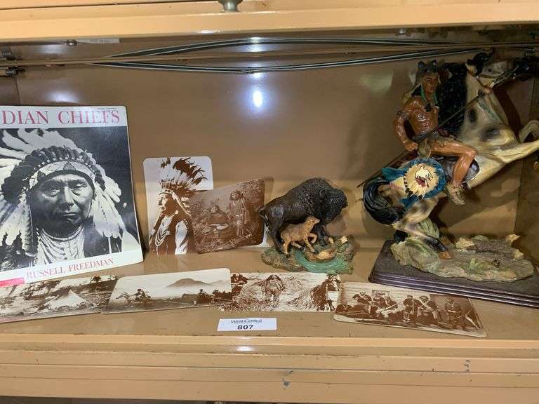 Native American Collectibles: Indian Chiefs Book, Statues, and Postcards image