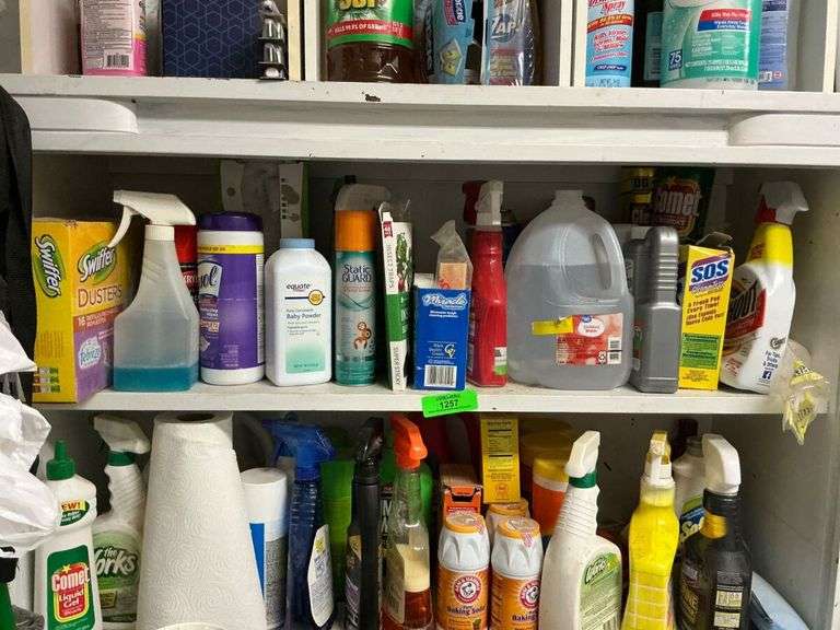 Large Assortment of Household Cleaning & Maintenance Supplies image