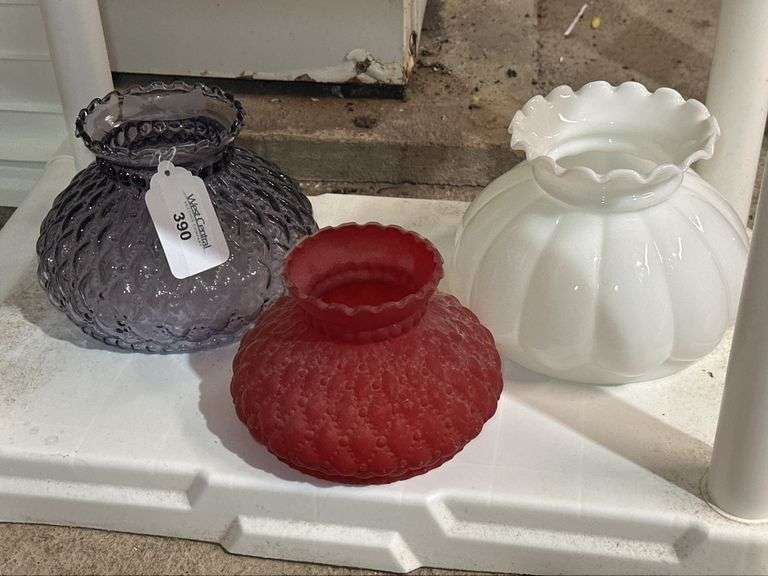 Decorative Lamp Shades - Red, White & Purple image