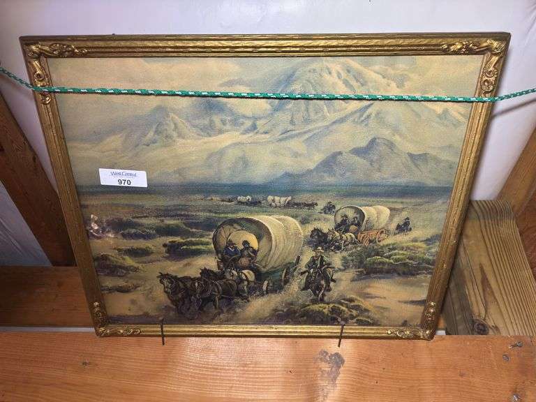 Framed Print of a Wagon Train image