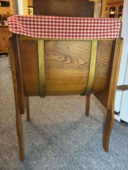 Wooden Butter Churn with Metal Gear image