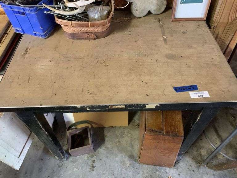 Lyon Metal Work Table with Contents image