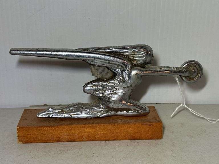 Classic Car Hood Ornament - Angel with Wheel image