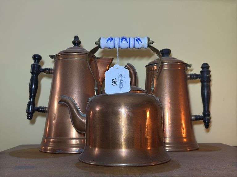 Copper Teapots and Pitchers image