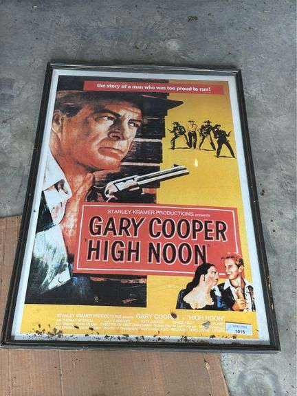 Framed Gary Cooper High Noon Movie Poster image