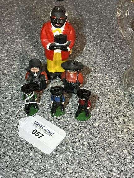 Collection of Miniature Cast Figurines & Bank image