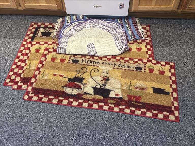 Assorted Kitchen and Braided Rug Lot image