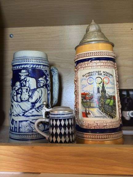 Assorted German Beer Steins - Set of Three image