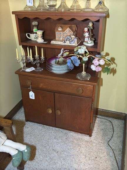 Small Hutch with Cabinet, 36x25x11 CABINET ONLY NO CONTENTS image
