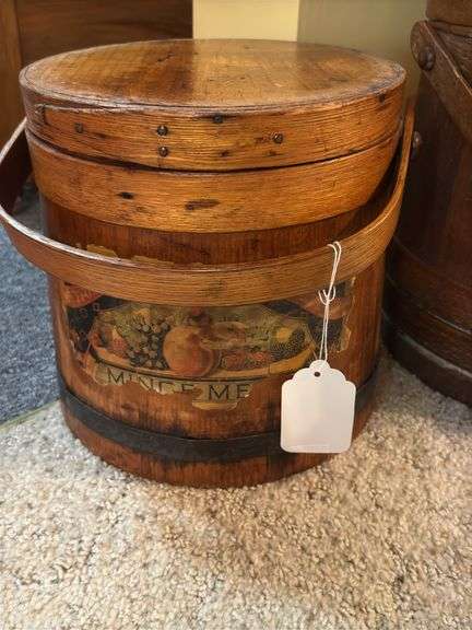 Wooden Lidded Mince Meat Pail image