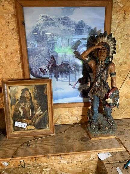Native American Themed Art and Statue image