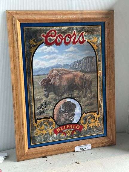 Coors Nature Series Buffalo No. 4 Framed Mirror image