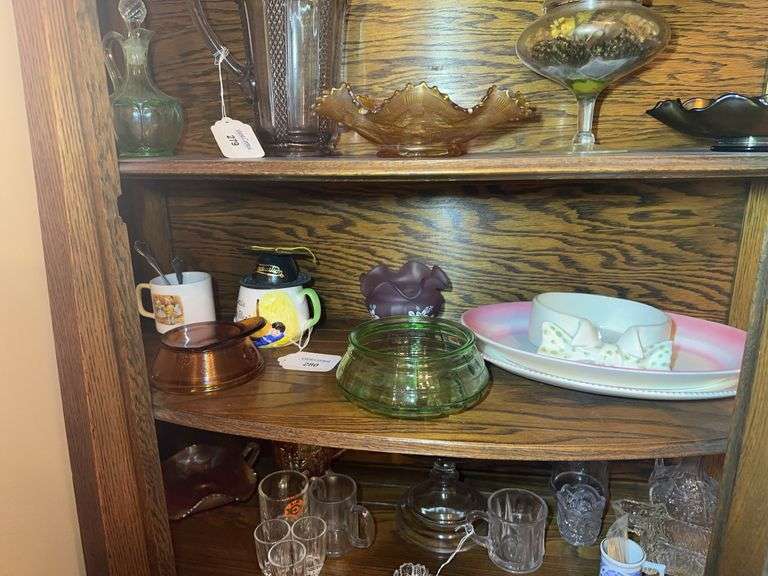 Assorted Glassware, Mug with Spoons, and Graduation Decoration image