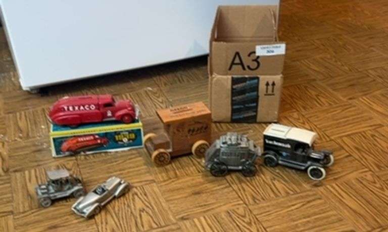 Collection of Diecast and Wooden Replica Vehicles image