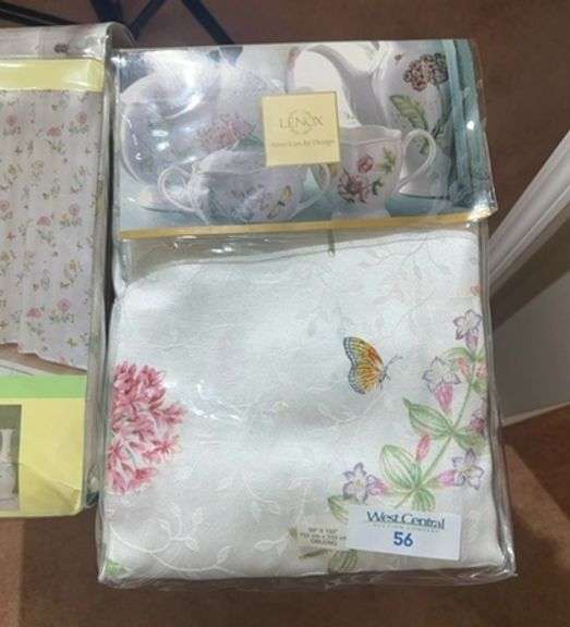 Lenox Butterfly Meadow Bath Collection - Shower Curtain, Tablecloth, Shower Hooks image