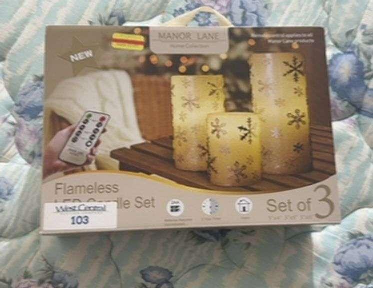 Manor Lane Flameless Candle Set of 3 image