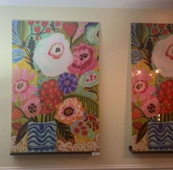 Pair of Floral Print Wall Art image