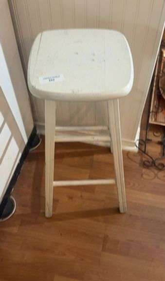White Wooden Stool image