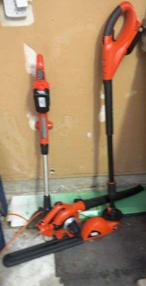 Black and Decker Lawn Care Tool Bundle: Weed Eater, Leaf Blower, and Hedge Trimmer image