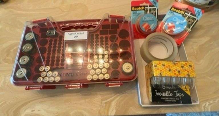 Battery Organizer, Assorted Tapes, and More image