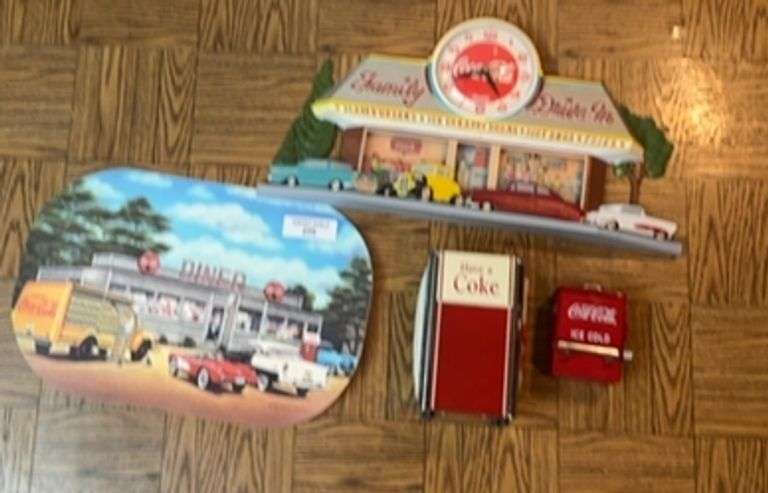 Coca-Cola Advertising Lot: Napkin Holder, Thermometer, and More image
