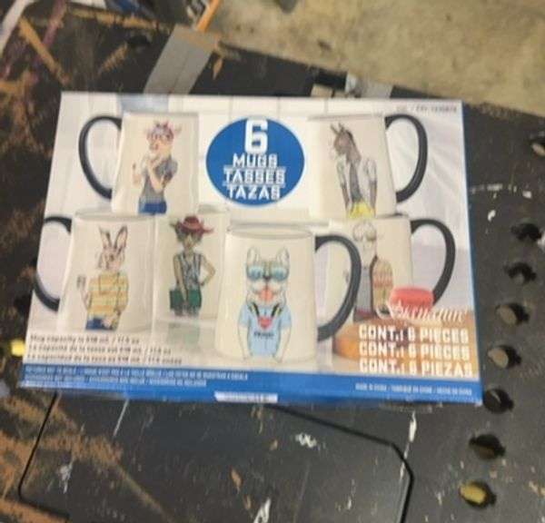 Set of 6 Animal Character Mugs image