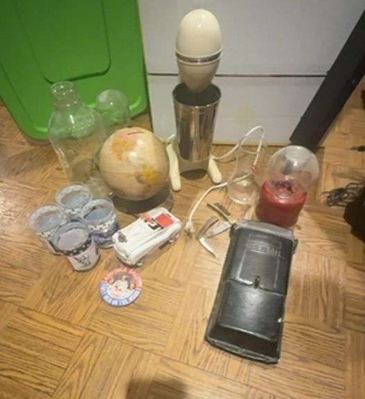 Mixed Lot: Hamilton Beach Milkshake Mixer, Mailbox, Glasses, Pocket Knife, and More image