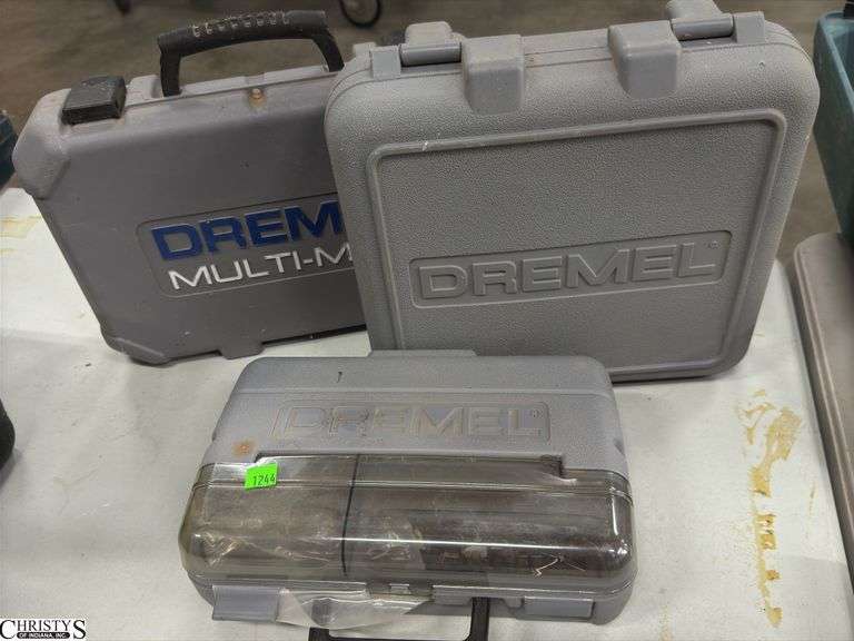 3 Dremel Cases, Small One Is Bits Only, Multi Max, and Sander Tools 2 Tools, 3 Cases image