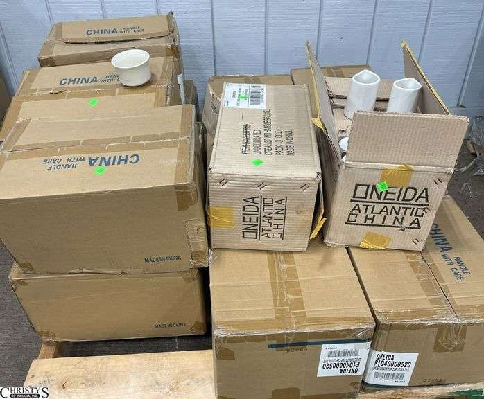 Pallet of Coffee Mugs, and Creamers image