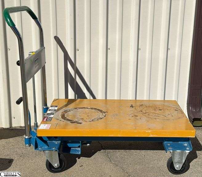 Hydraulic lift cart 1100 pounds base measures 36 X 23.5” image