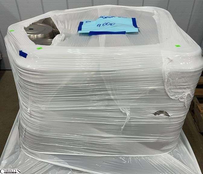 Pallet of Metal Dinner Plate Covers image