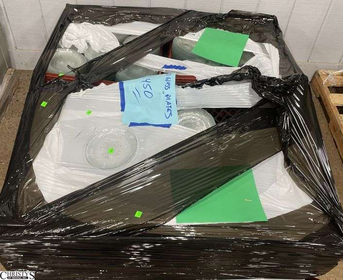 Pallet of Clear Glass Salad Plates image