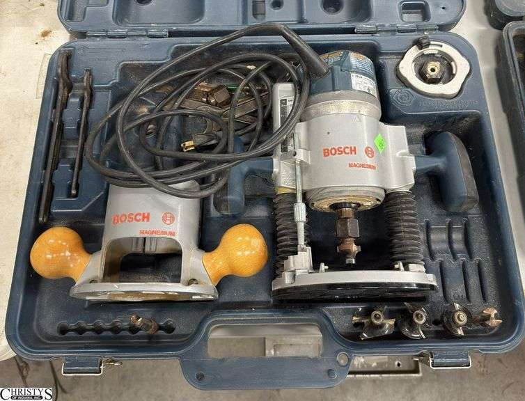 Bosch 1617 Router, Mount, Bits and Case image