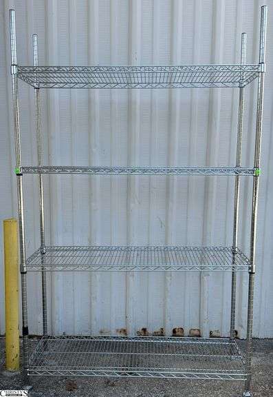 Four shelf chrome rack, 47X 18 X 74” Tall image