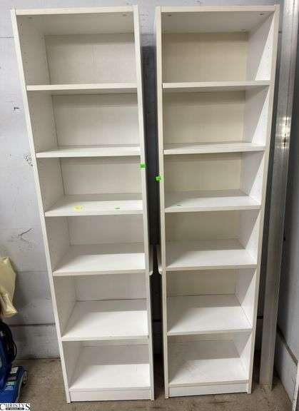 Pair of Pressboard Bookcases 19x12x72 image