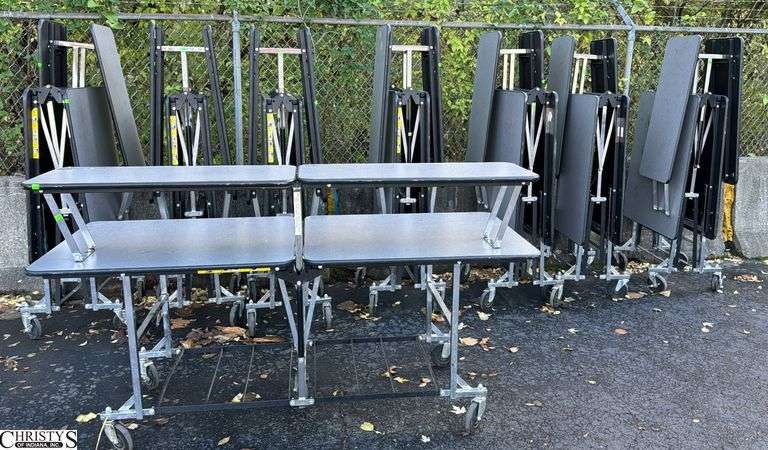 8 Folding Rolling Carts 74x29x43 image