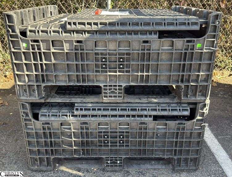 2 Plastic Folding Crates some wear image