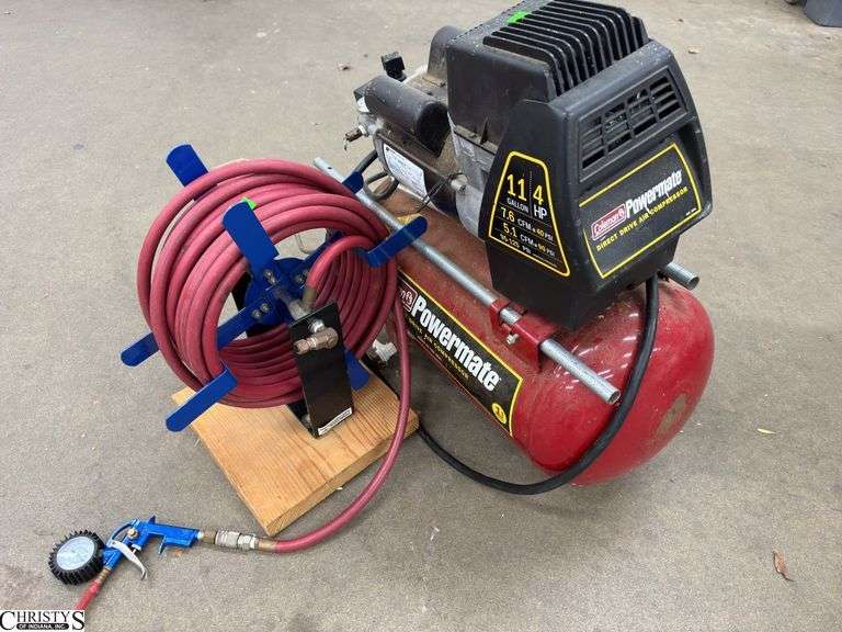 Coleman air compressor bad wheel with hose image