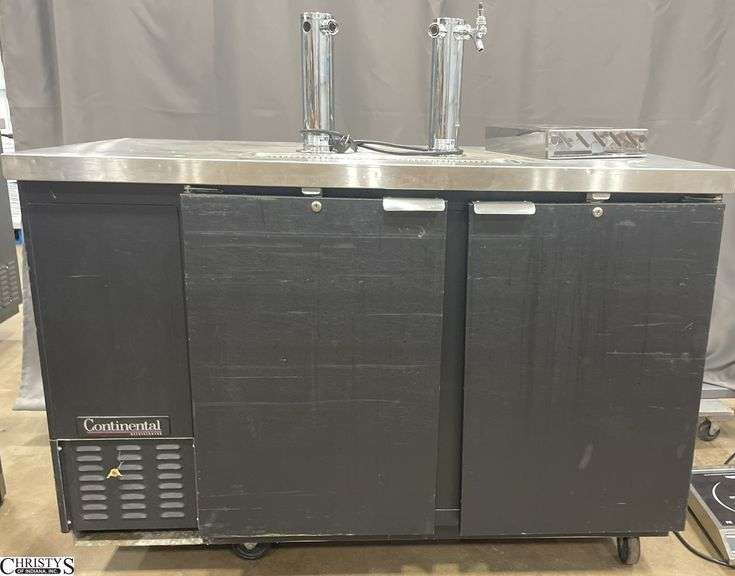 2 Door Continental Beer Tap On Wheels 59x27x55 Untested image