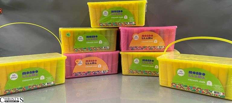 Mondo Llama Sidewalk Chalk, 7 cases of 50 pc variety chalk image