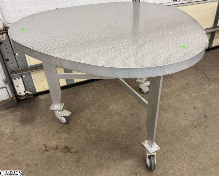 Triangular Table on Wheels 42x41x30 image