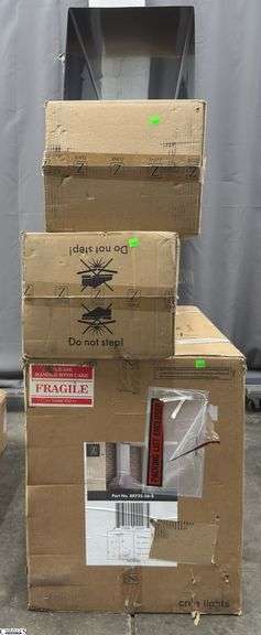 3 Chimneys, 1 Kitchen Hoods for range, Boxes Have Wear and Not Checked For Parts image