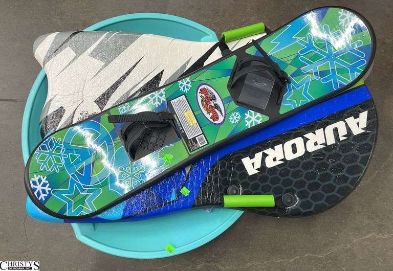 Snow sleds and boards image