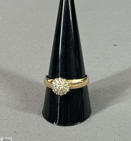 14K Yellow Gold and Diamond Ring 3.8 g image